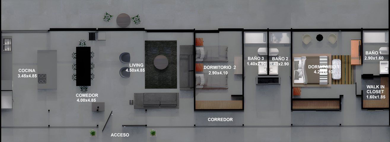 Planta de arquitectura del Modelo 160